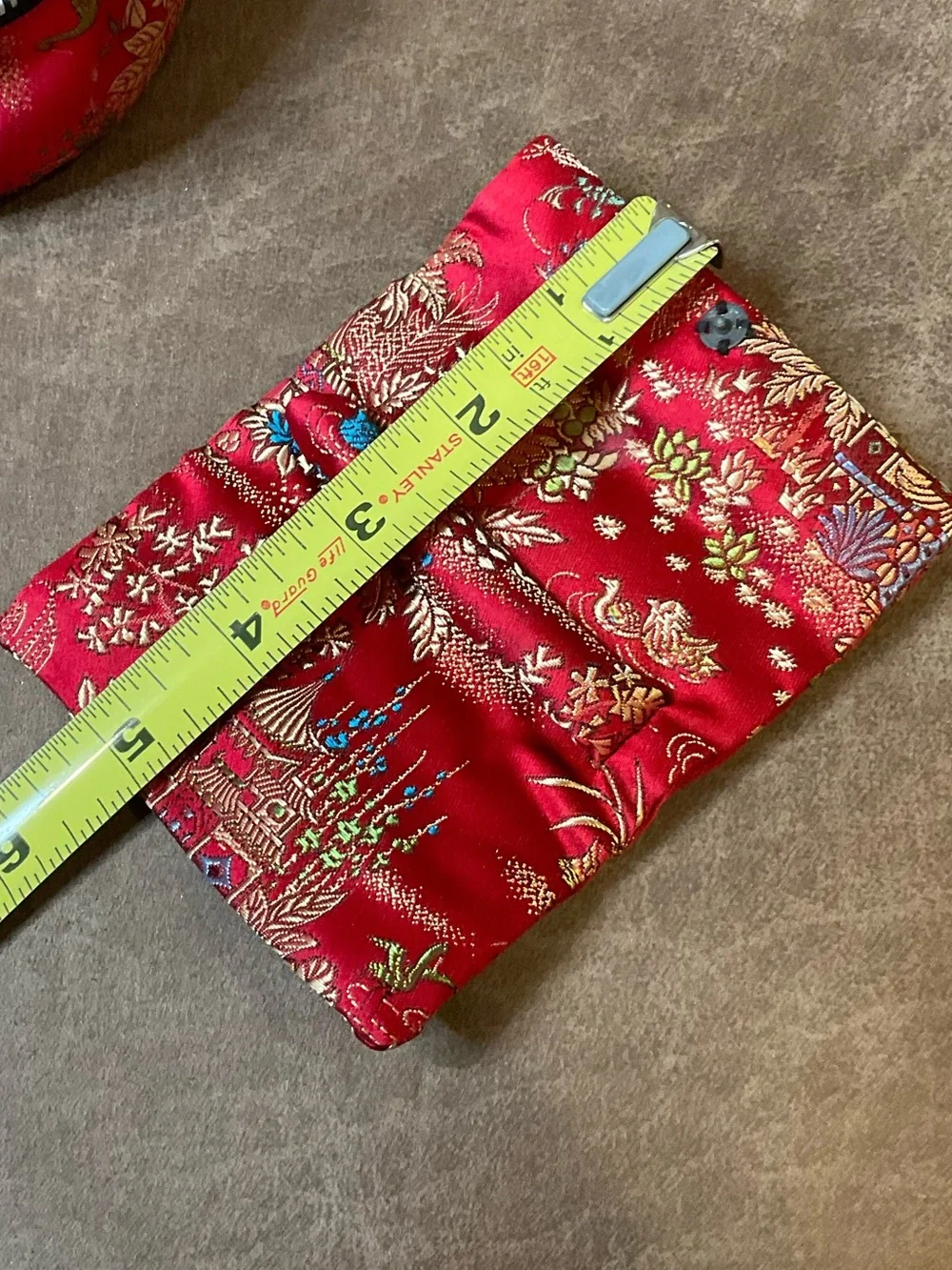 Oriental Red Silk Jewelry Pouches